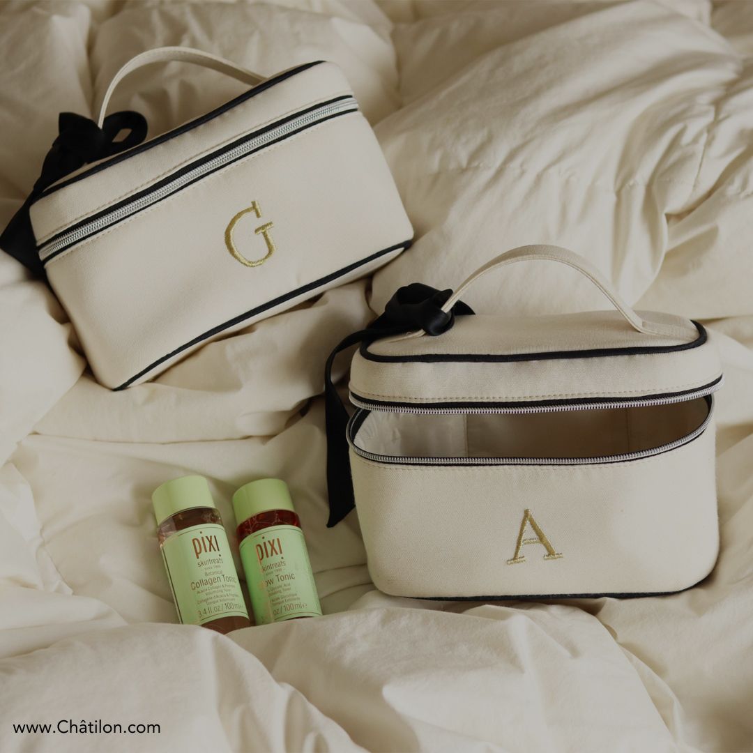 MY SISTER SET - Rakhi Special – Personalised Luxury White Cosmetic Bag Gift Set for her