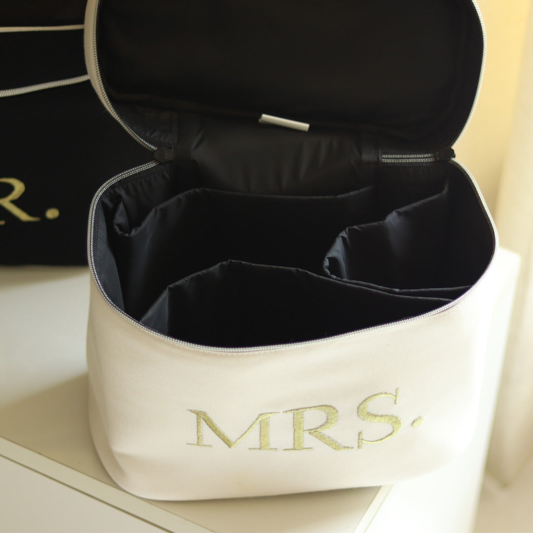 Mr & Mrs Duo Personalised Luxury Cosmetic & Toiletry Bags