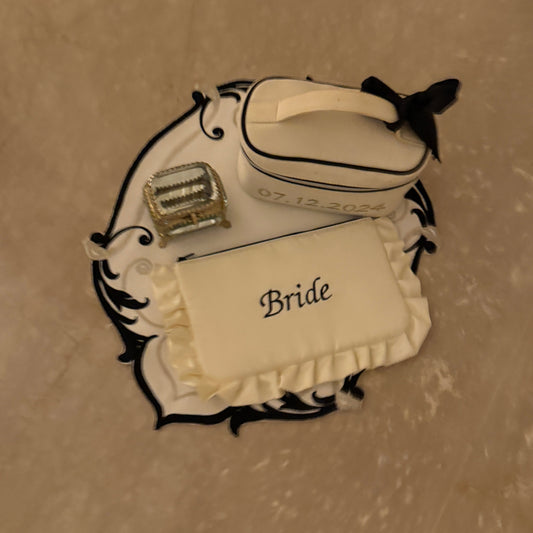 The Ruffle Bride Pouch