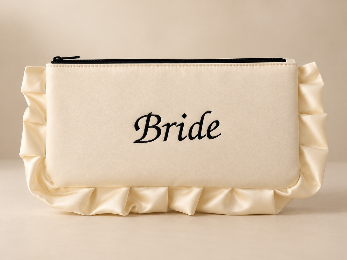 The Ruffle Bride Pouch