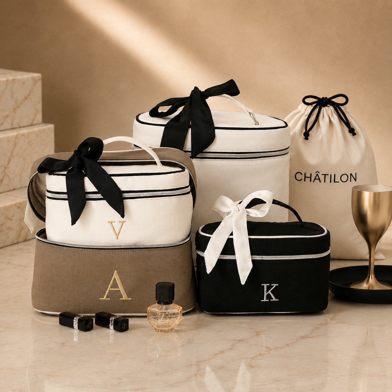 Personalise Upto 3 Alphabets The Timeless Personalised Luxury Cosmetic & Toiletry Set - SUPER SAVER