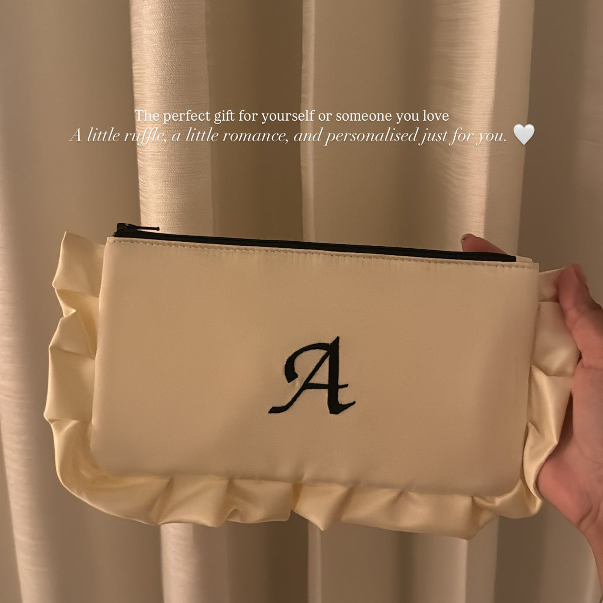 The Ruffle Initialé Pouch
