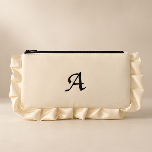 The Ruffle Initialé Pouch