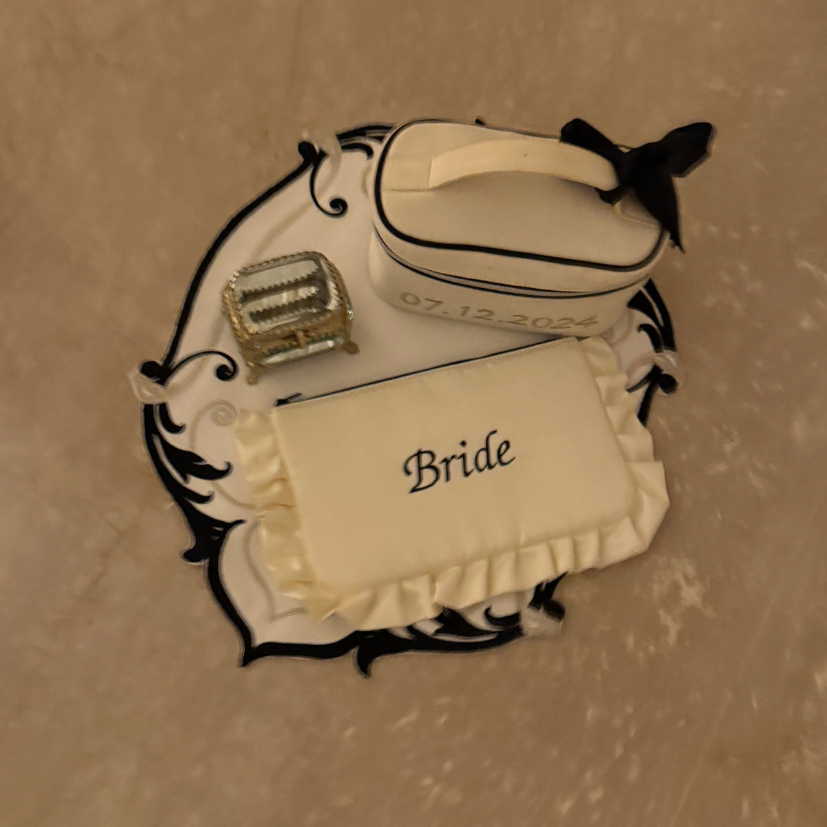 The Ruffle Bride Pouch